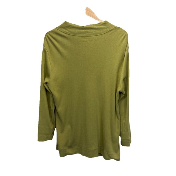 Soft Surroundings Women Northport Jacket PXL Olive Green Snap Front Lagenlook - Picture 6 of 11